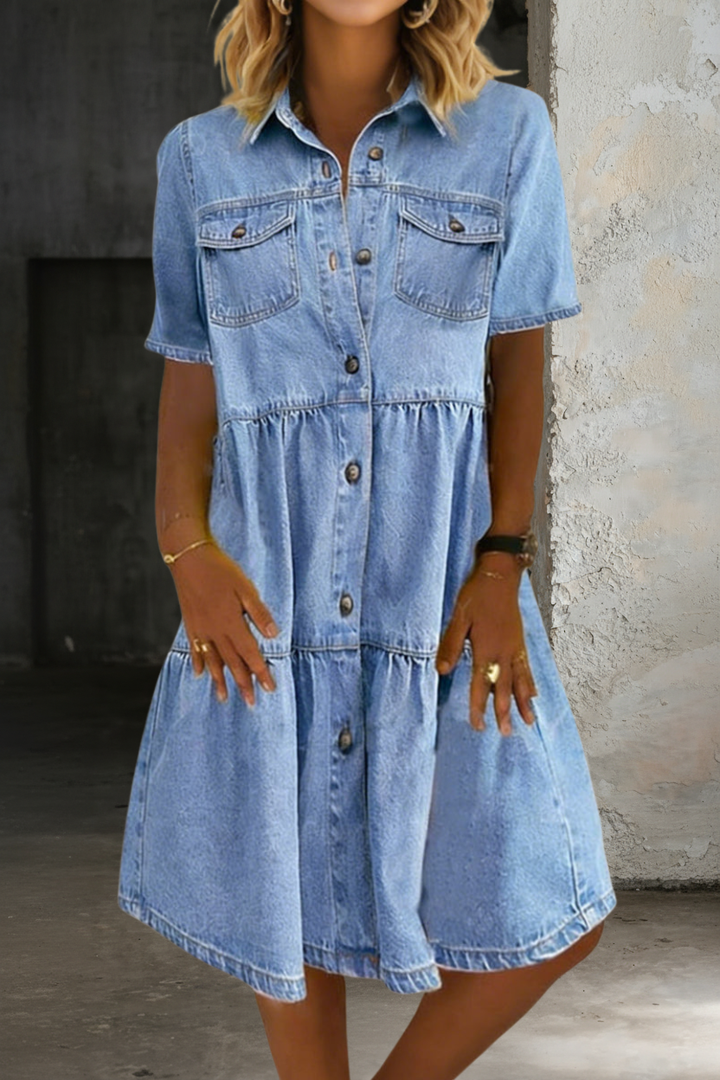 Sofia - Casual Elegante Jeans Jurk
