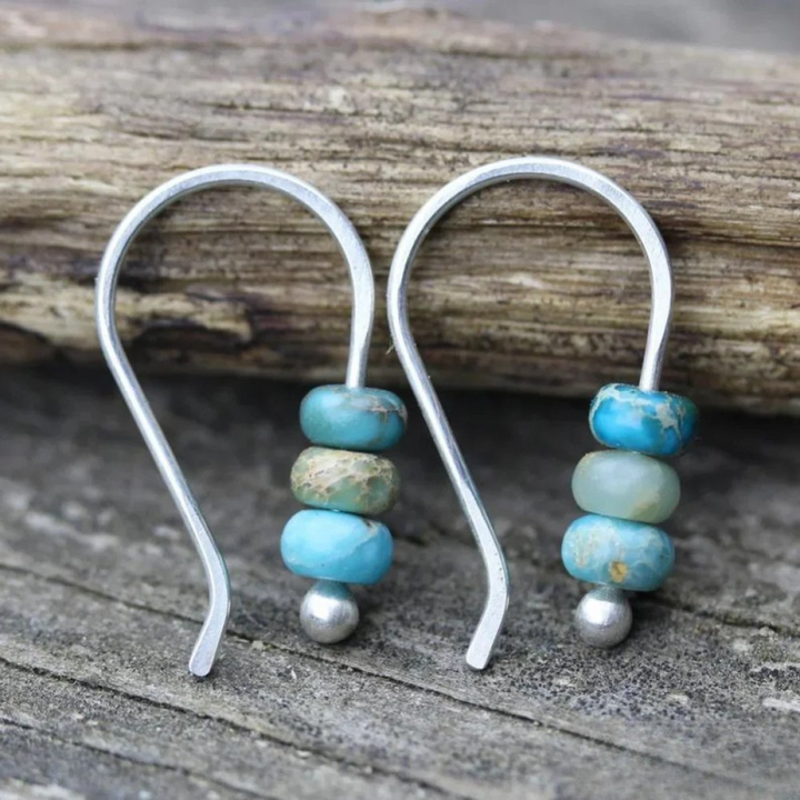 Turquoise Pareloorbellen