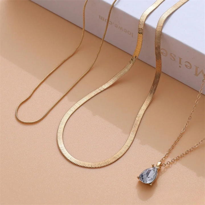 Schicht-halsketting met hanger