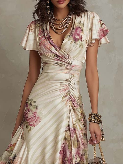 Aida - Elegante midi-jurk van satijn