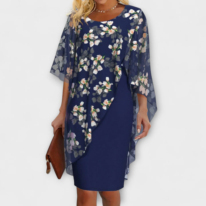 Lyanna - Bloemrijke Chiffon Damesjurk