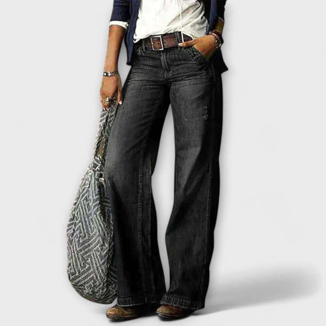 Cess - Denimbroek met wijde pijpen
