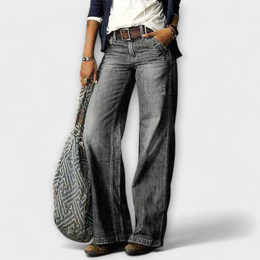 Cess - Denimbroek met wijde pijpen