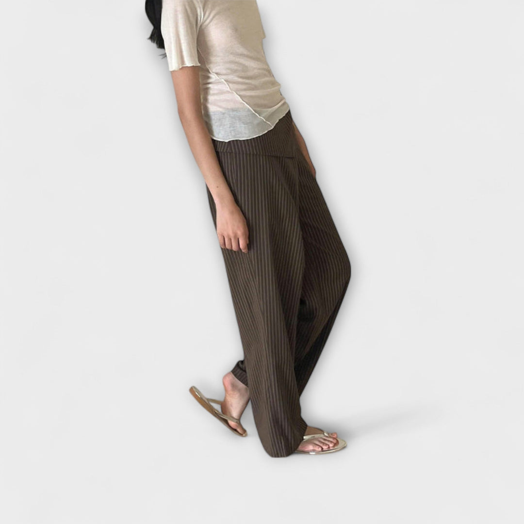 Julia - Vouwbare Gestreepte Broek