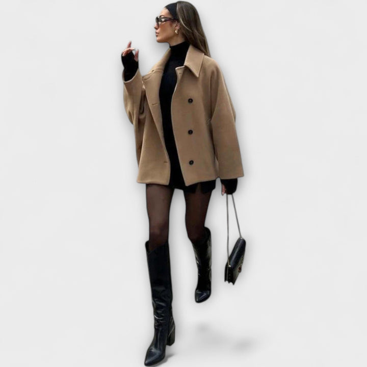 Lovie - Oversized Mantel met urban chic