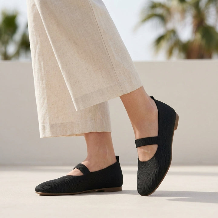 Ballerina's | Gebreide Mesh Mary Jane, Comfort de Hele Dag