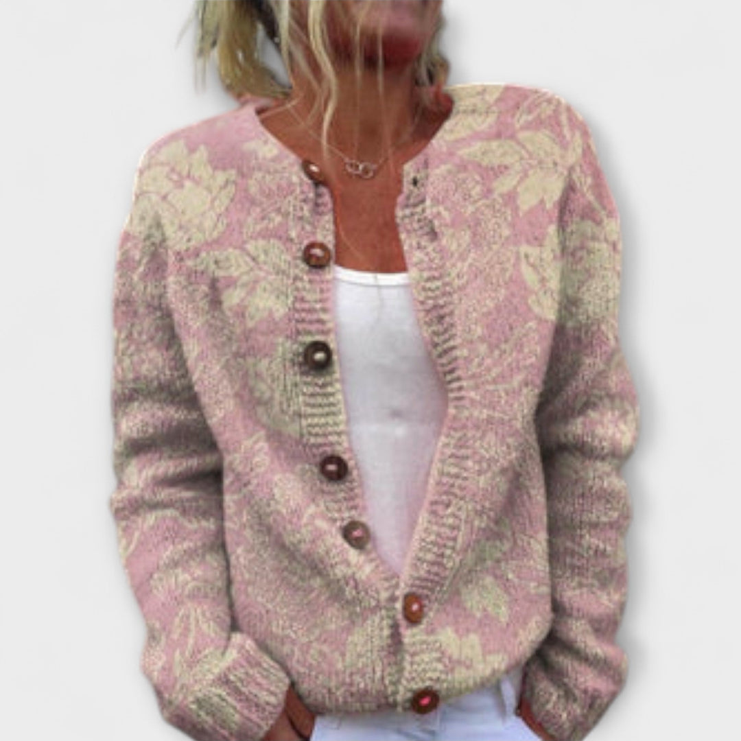 Sola – Warme Cardigan in Bloemenlook