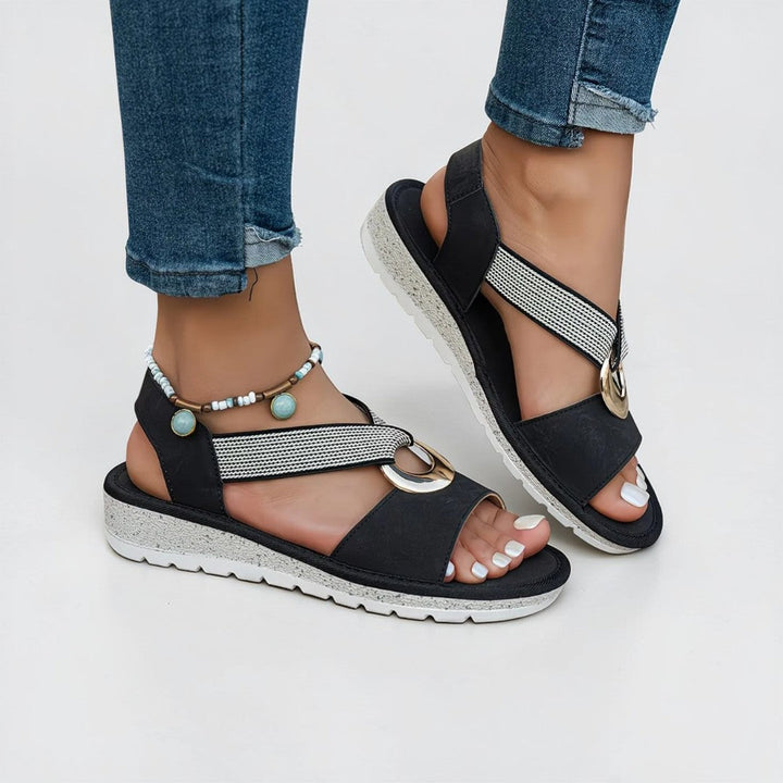 Mila platte sandalen met metalen gesp – afbeelding 5