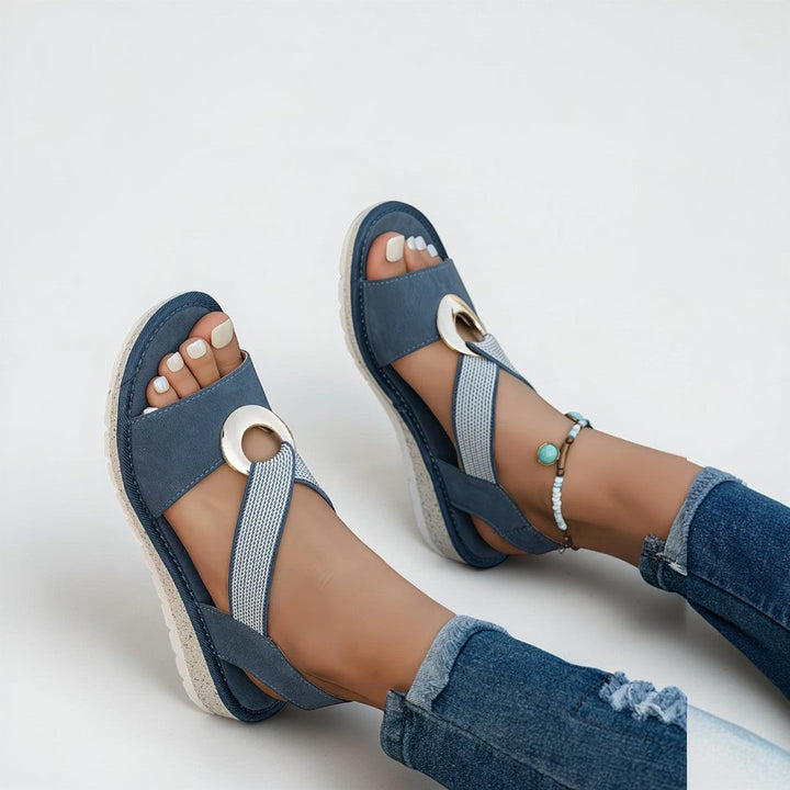 Mila platte sandalen met metalen gesp – afbeelding 7