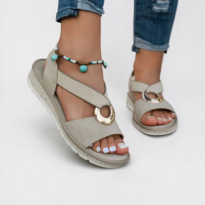 Mila platte sandalen met metalen gesp – afbeelding 9