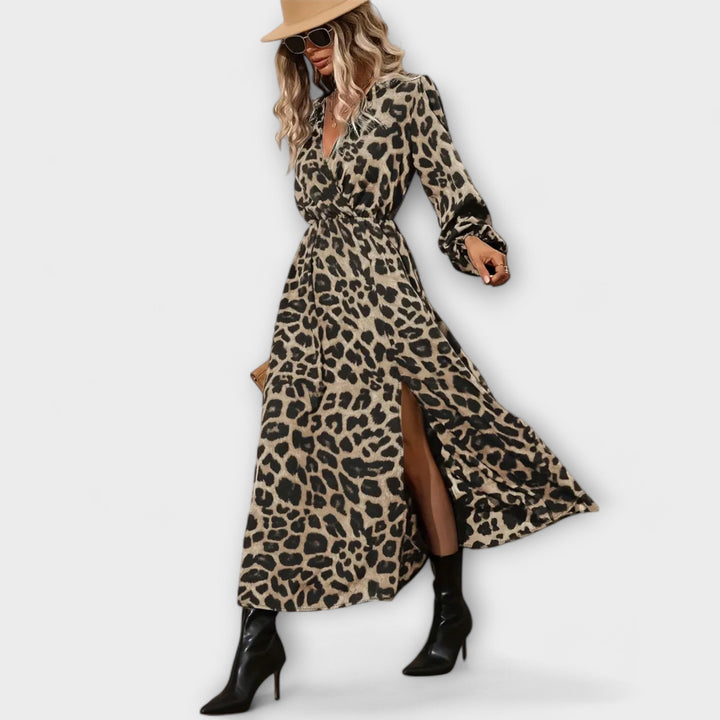 Natalie - Stijlvolle jurk met luipaardprint