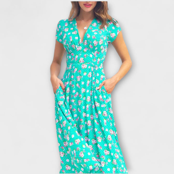 Fienna - Midi jurk met knoopsluiting