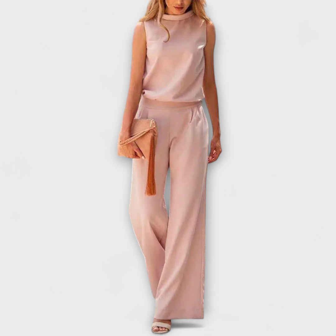 Ariana - Dames Vloeiende Broeken en Minimalistische Top