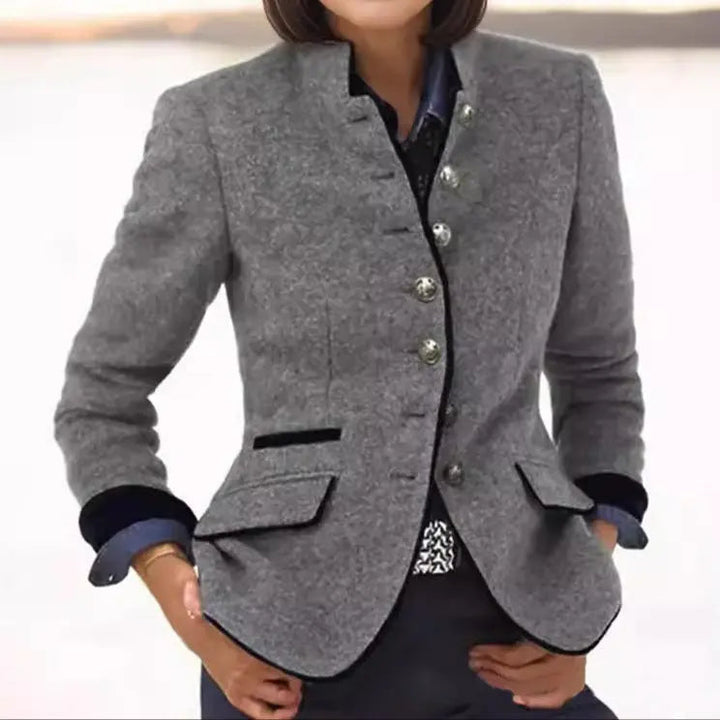 Zara | Wollen blazer met contrastbies voor dames