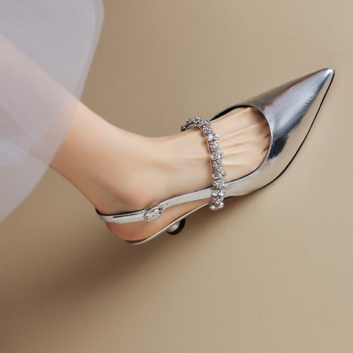 Elisa – Slingbackpumps met strassbandje