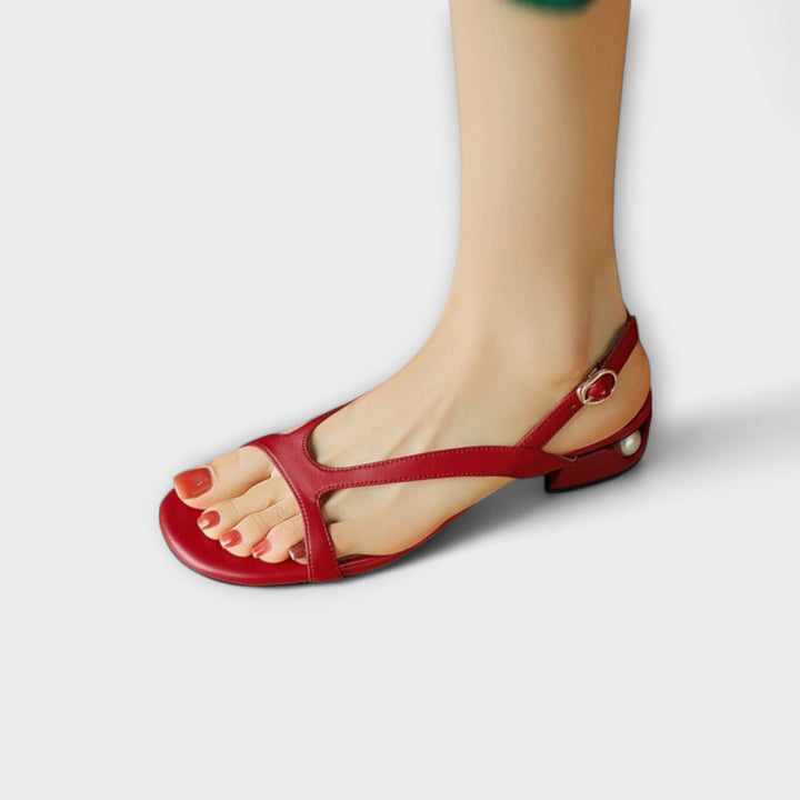 Evelyn - Elegante Platte Sandalen Minna met Verfijnde Afwerking