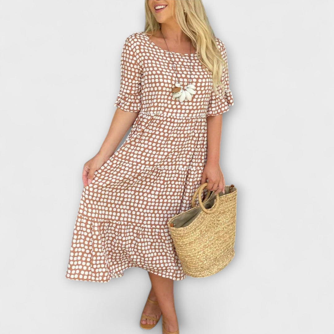 Blythea – Casual, gelaagd midi-jurk
