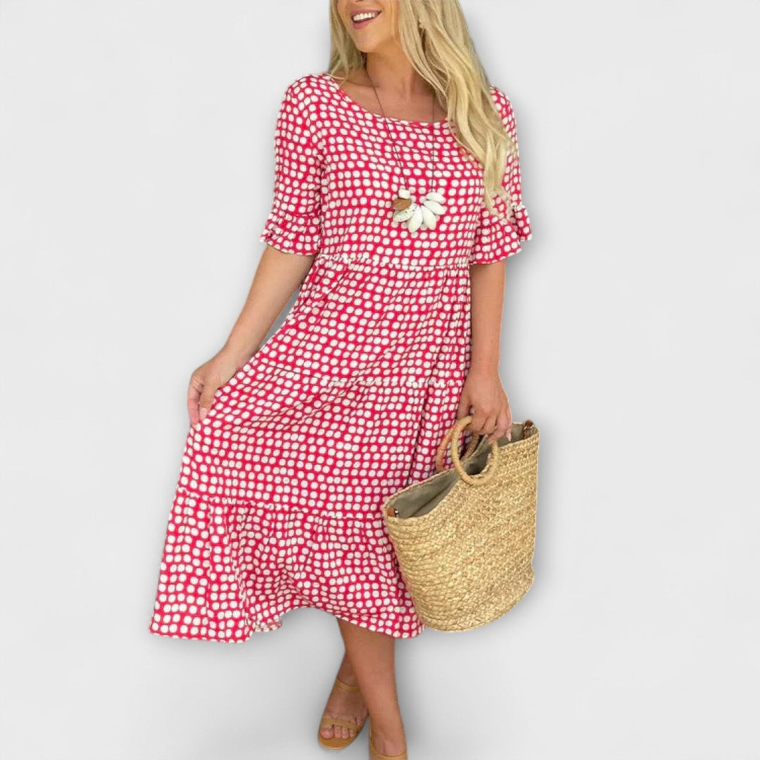 Blythea – Casual, gelaagd midi-jurk