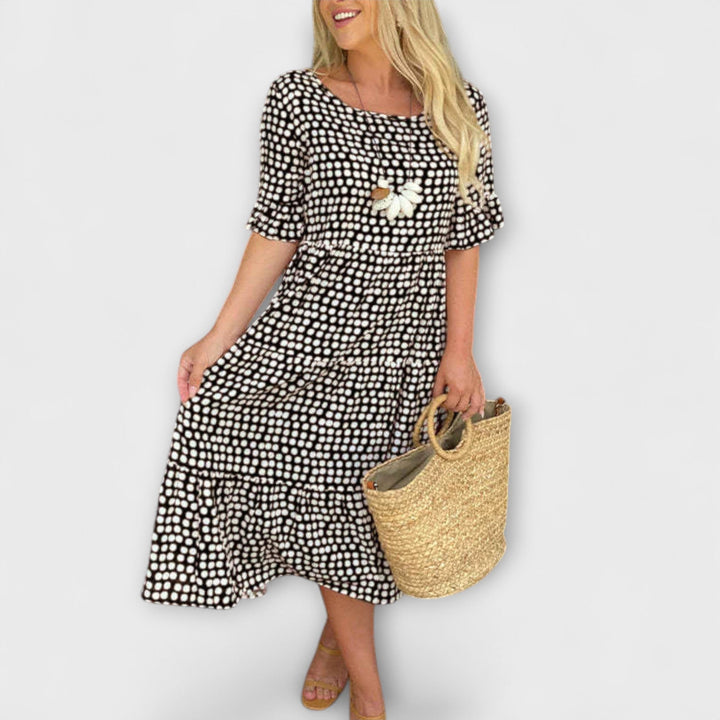 Blythea – Casual, gelaagd midi-jurk