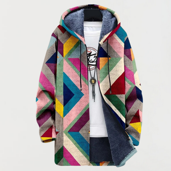 Theresa – Jas met artistiek geometrisch patroon