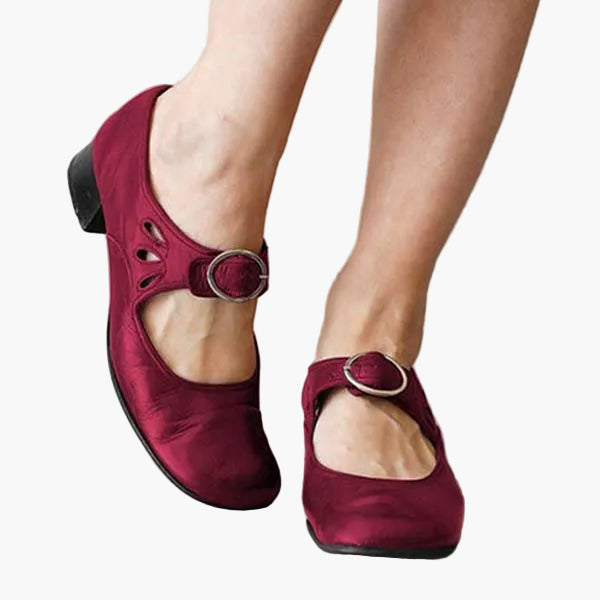 Anna - Vintage Mary Janes met Gesp en Blokhak