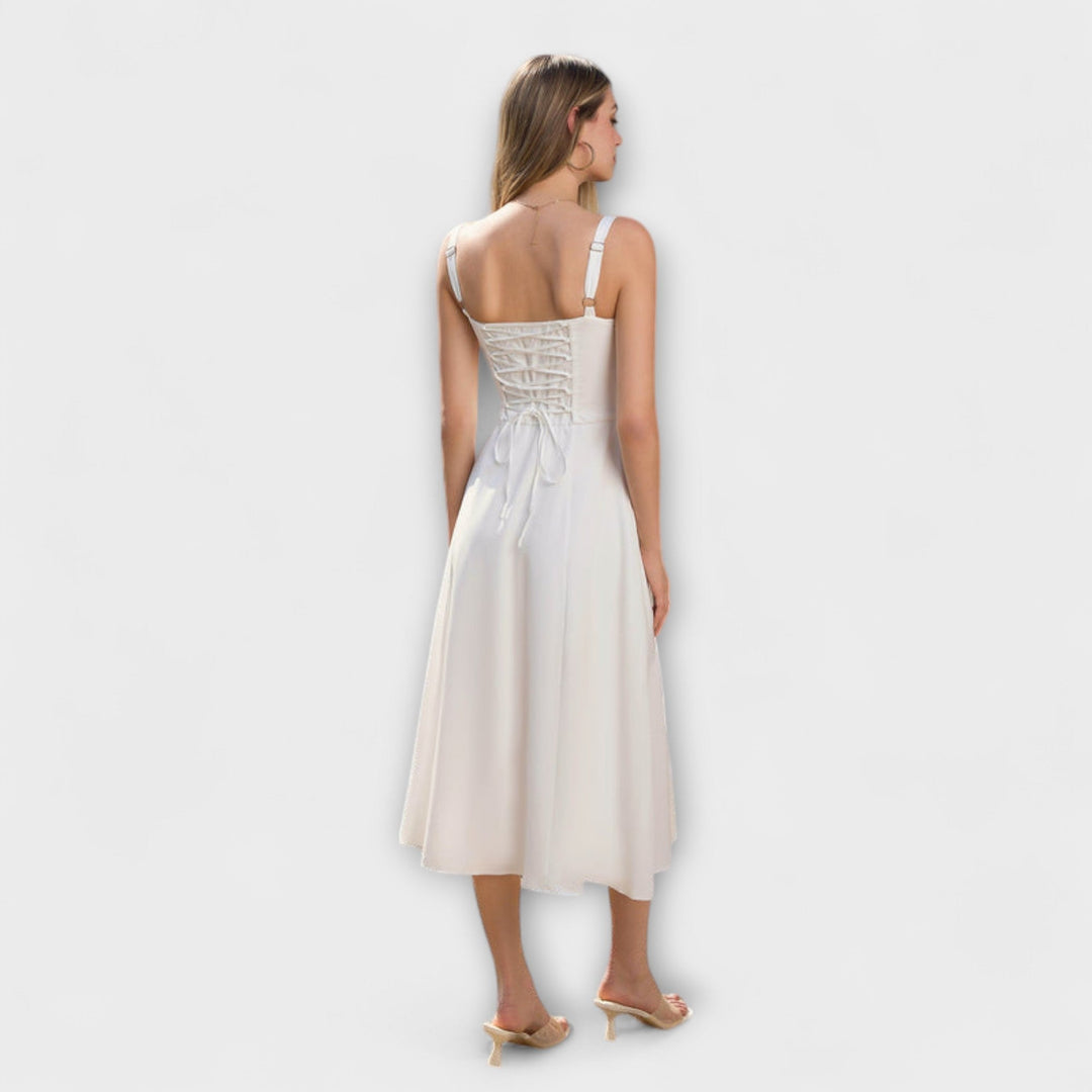 Hoop - Rüschentop Jurk met Splitdetail