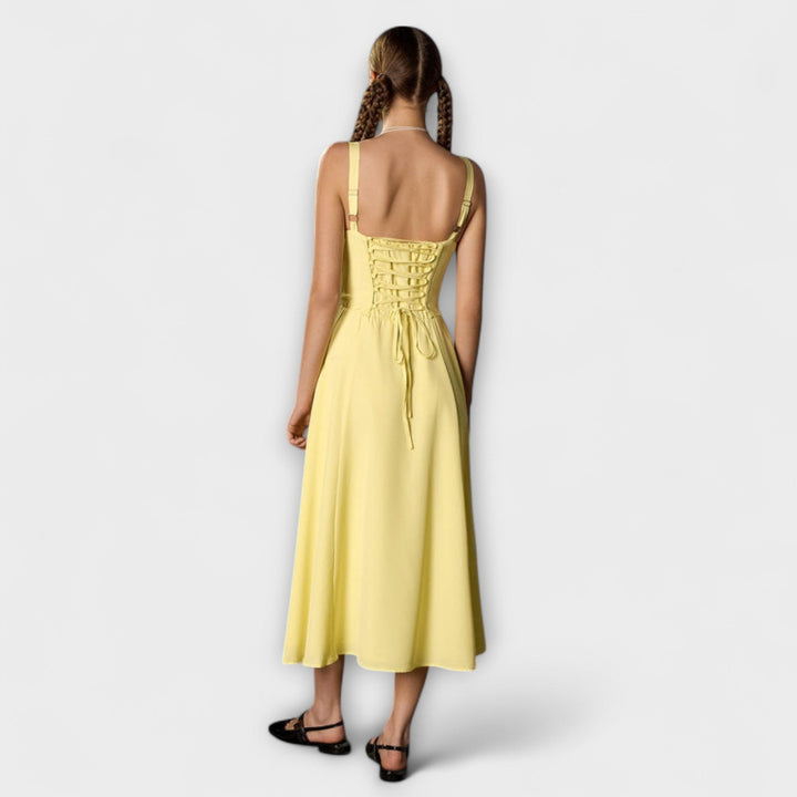 Hoop - Rüschentop Jurk met Splitdetail