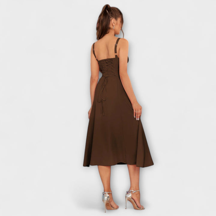Hoop - Rüschentop Jurk met Splitdetail
