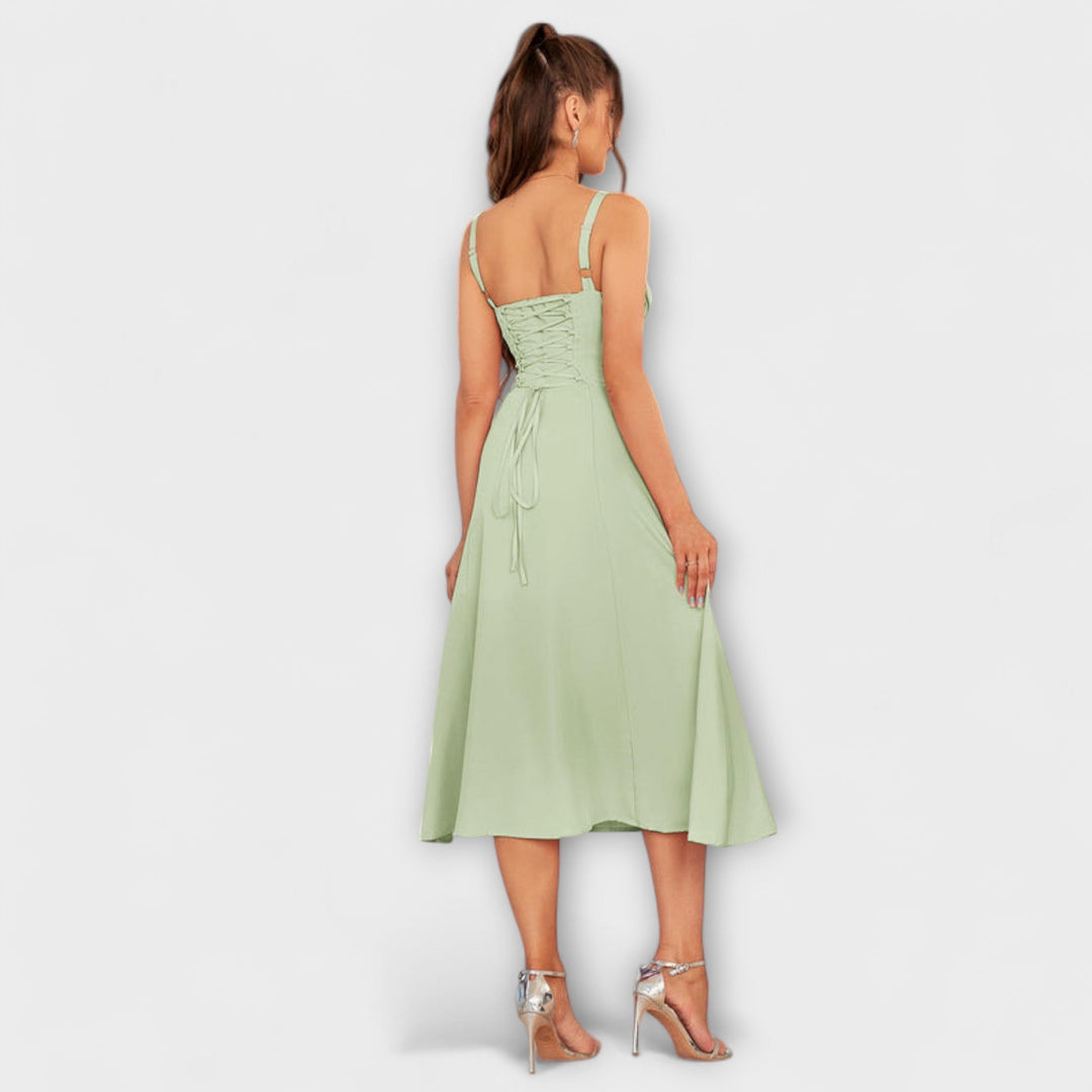 Hoop - Rüschentop Jurk met Splitdetail