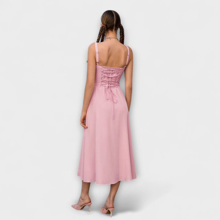 Hoop - Rüschentop Jurk met Splitdetail
