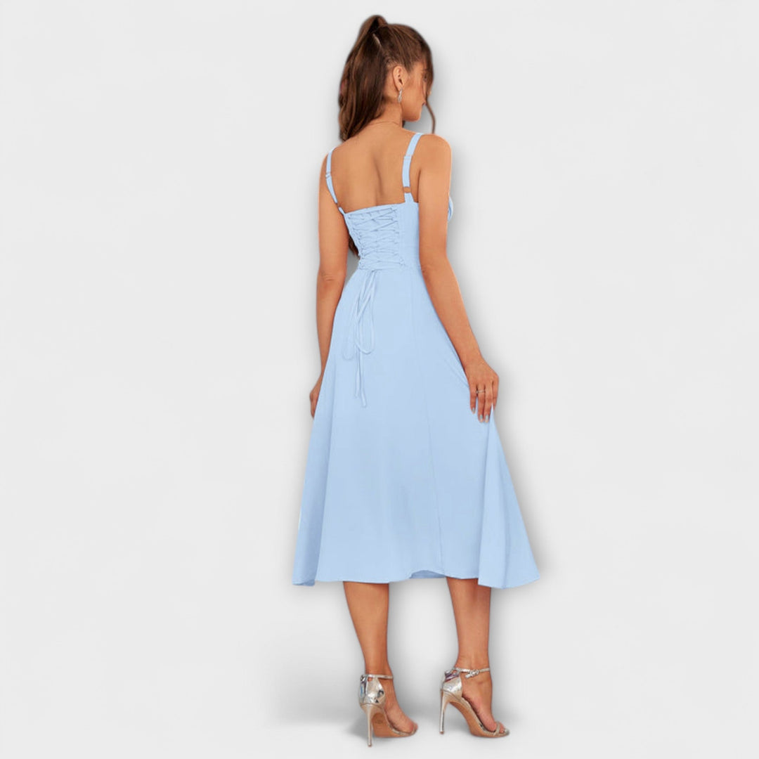 Hoop - Rüschentop Jurk met Splitdetail
