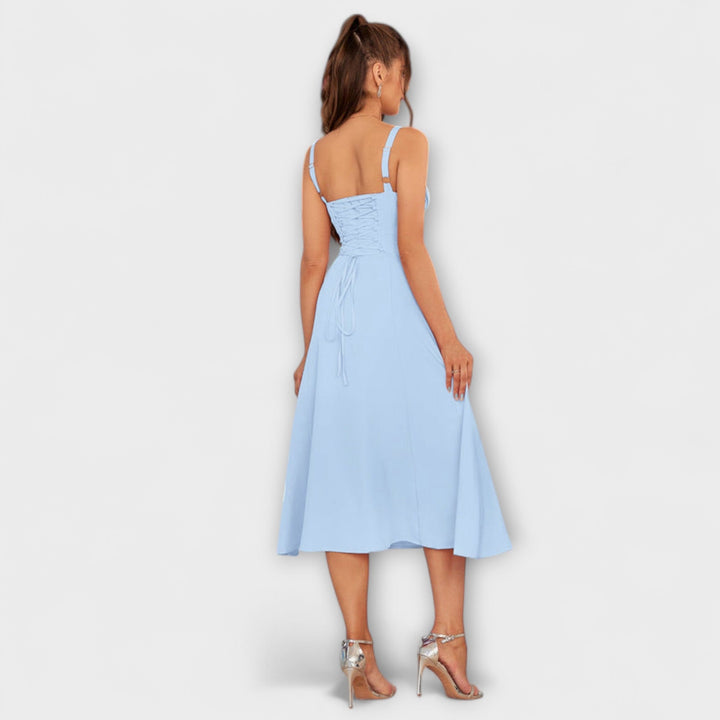 Hoop - Rüschentop Jurk met Splitdetail