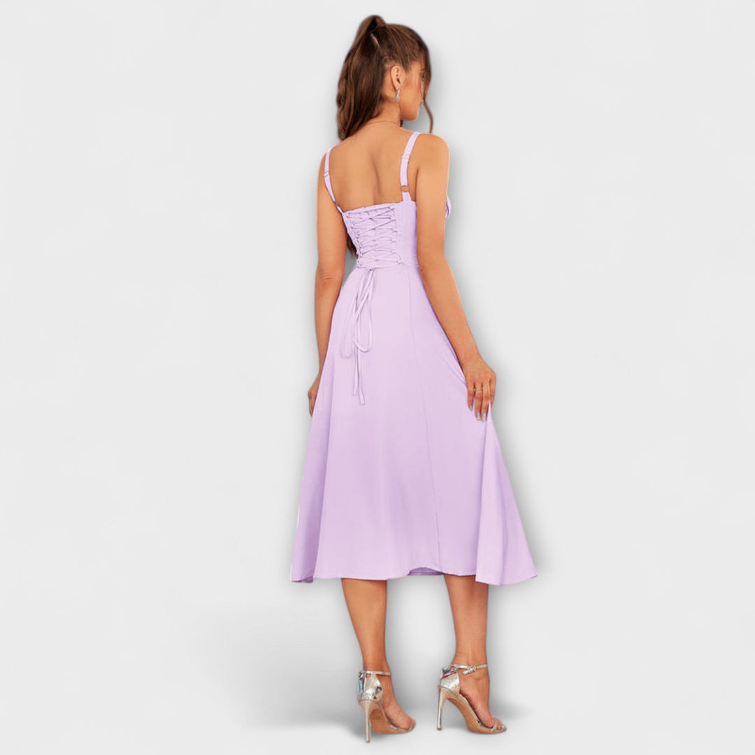 Hoop - Rüschentop Jurk met Splitdetail