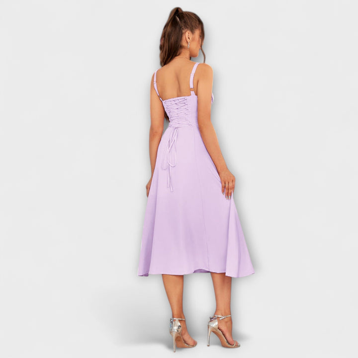 Hoop - Rüschentop Jurk met Splitdetail