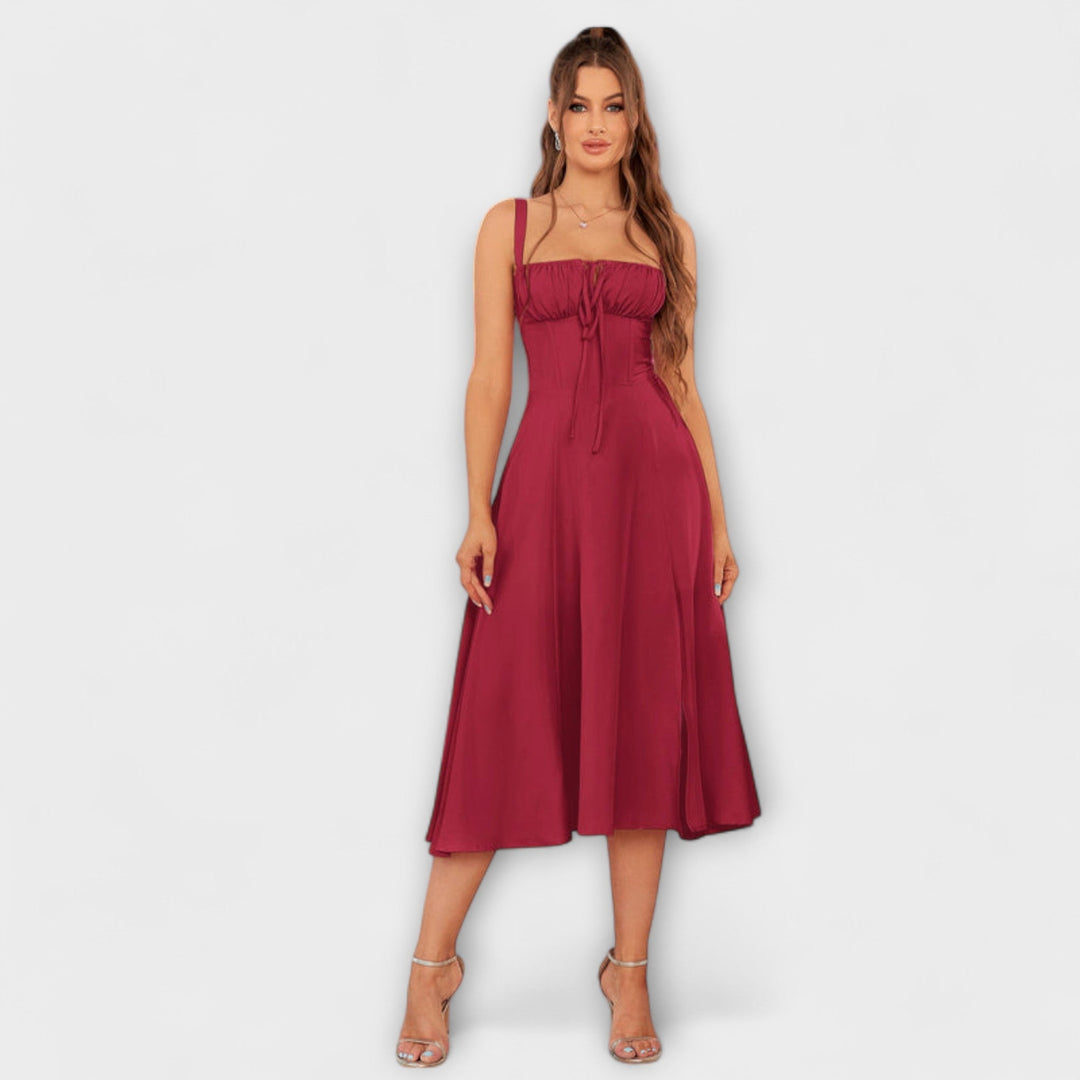 Hoop - Rüschentop Jurk met Splitdetail