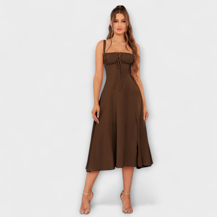 Hoop - Rüschentop Jurk met Splitdetail
