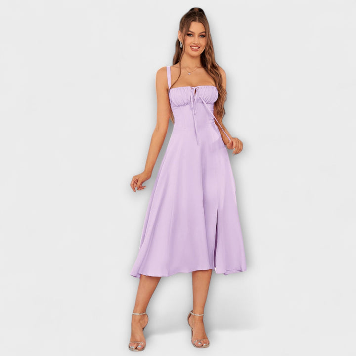 Hoop - Rüschentop Jurk met Splitdetail