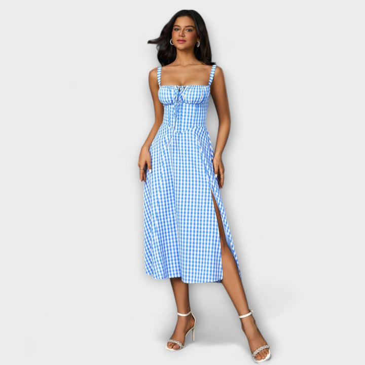 Hoop - Rüschentop Jurk met Splitdetail