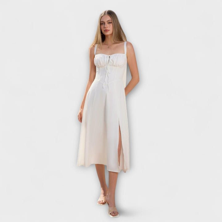 Hoop - Rüschentop Jurk met Splitdetail
