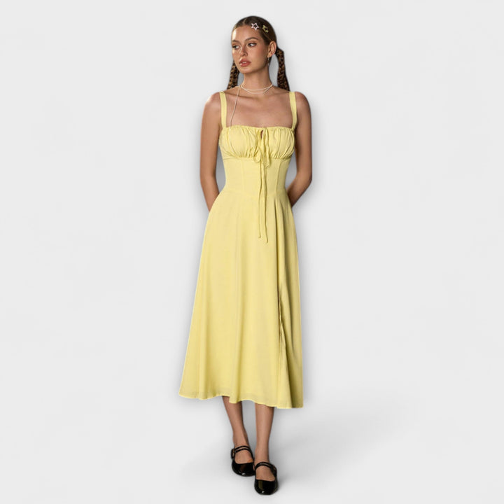Hoop - Rüschentop Jurk met Splitdetail