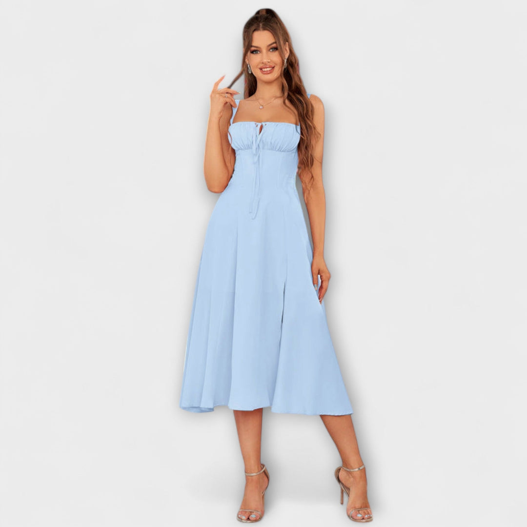 Hoop - Rüschentop Jurk met Splitdetail
