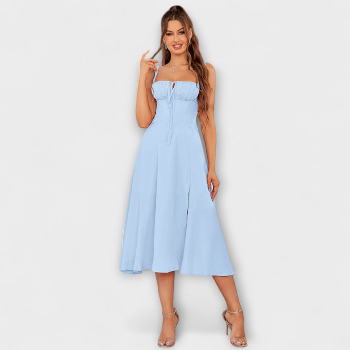 Hoop - Rüschentop Jurk met Splitdetail