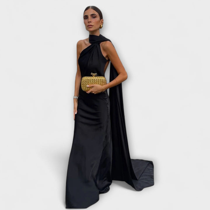 Stijlvolle Off-Shoulder Halter Maxidress