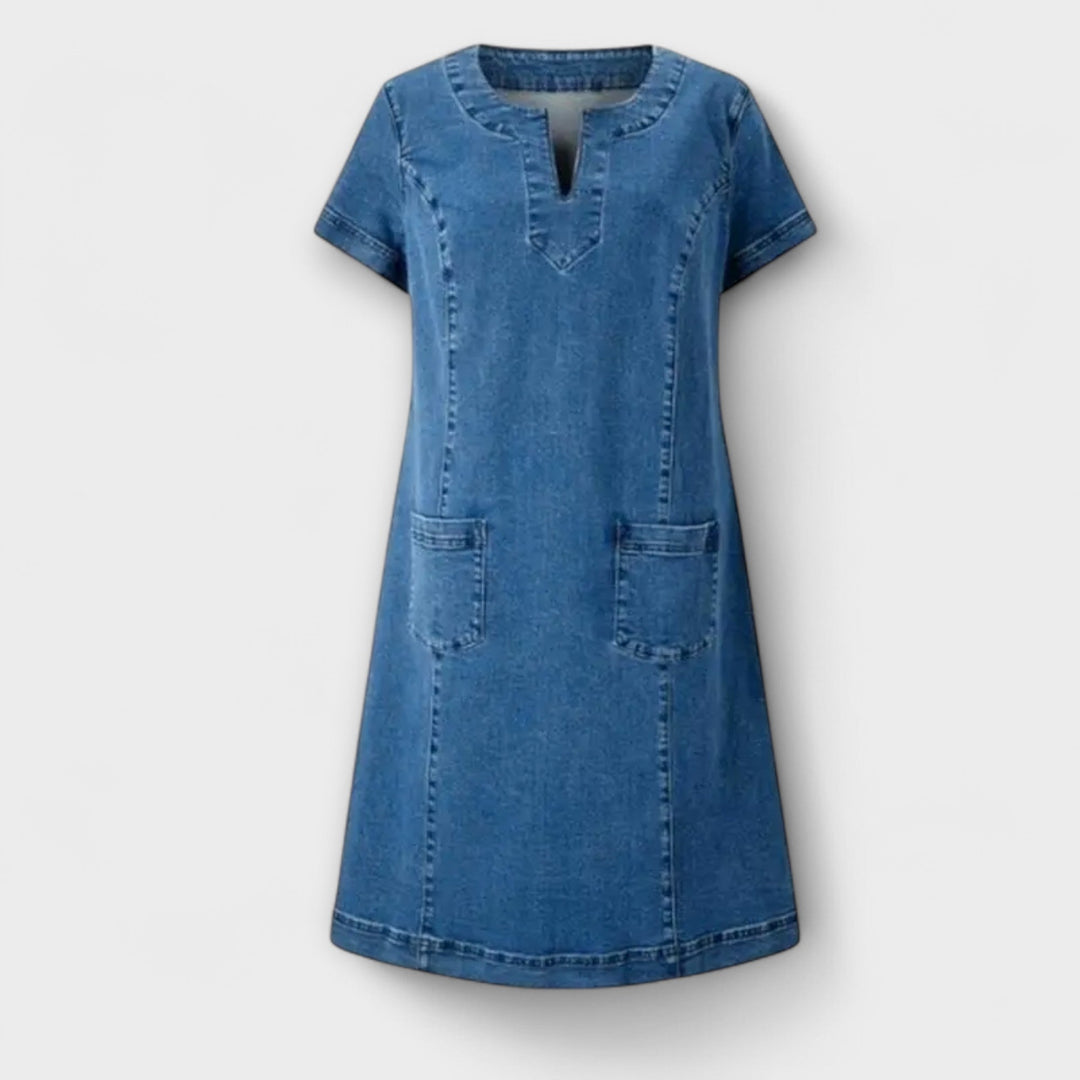 Mathea - Zachte Denim Jurk
