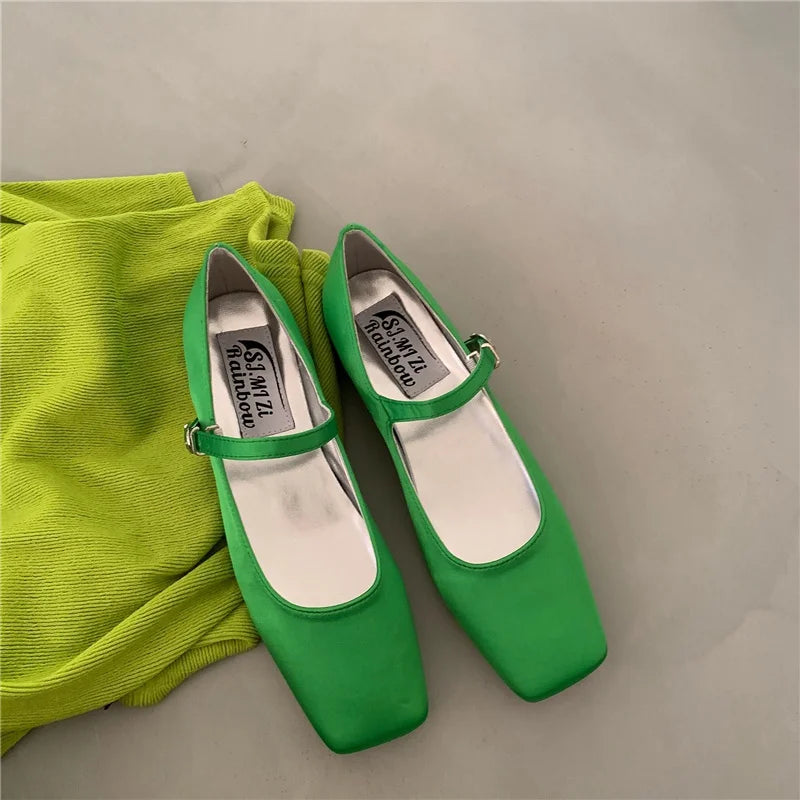 Amélie Satin - Elegante Mary Jane Ballerina's in Satijn