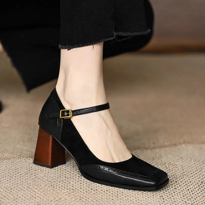 Charlotte – Mary Jane-schoenen met hoge blokhak
