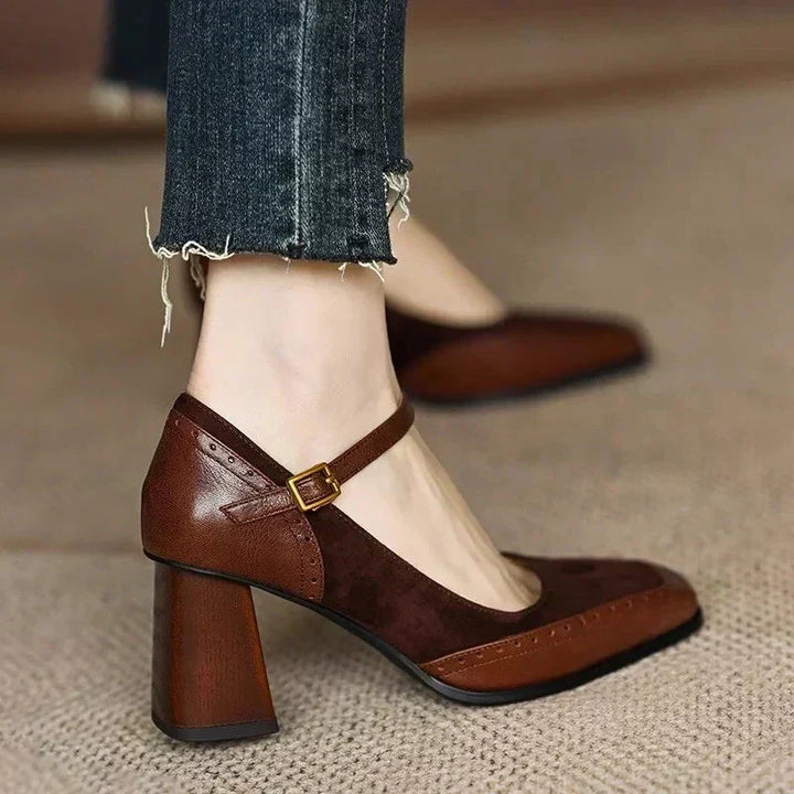 Charlotte – Mary Jane-schoenen met hoge blokhak