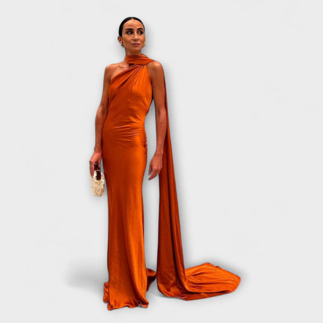 Stijlvolle Off-Shoulder Halter Maxidress