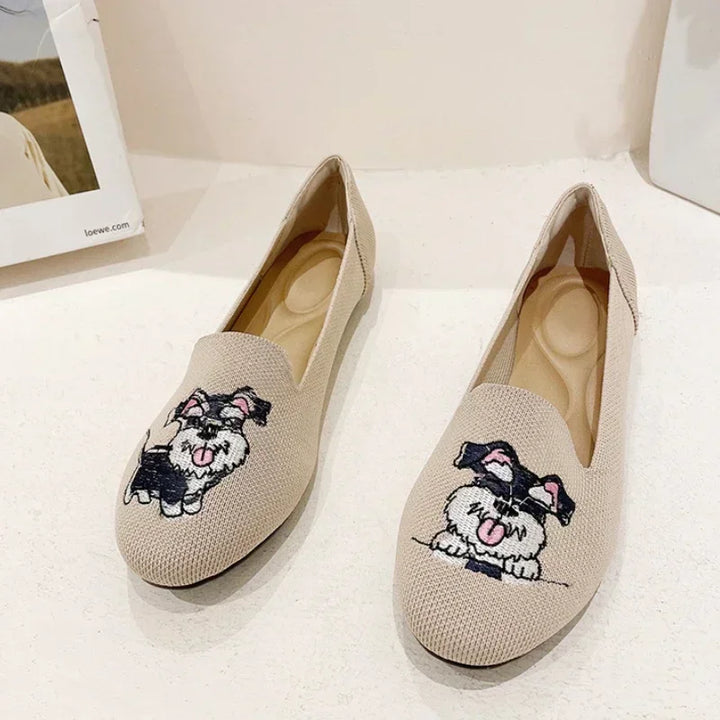 Cats – Geborduurde Ballerina's met Dierenmotief