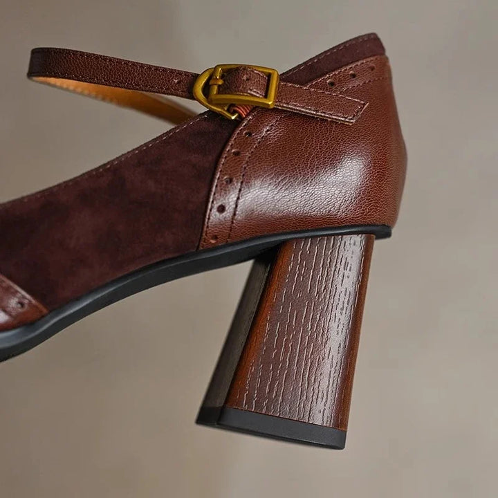 Charlotte – Mary Jane-schoenen met hoge blokhak